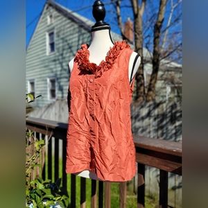 J Crew Size 6 silk top EUC
